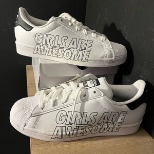 White adidas Sneakers with Black Accents